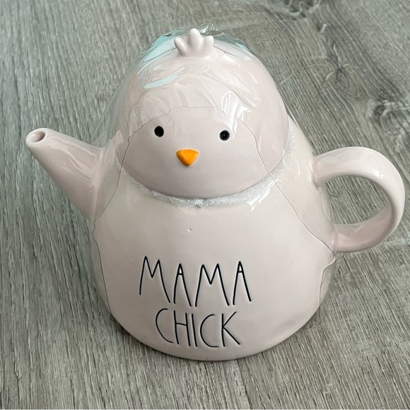 Rae Dunn Mama Chick Teapot in soft Pink - Picture 1 of 3